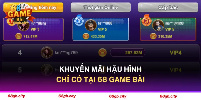 68 Game Bài sở hữu nhiều ưu điểm thu hút khách hàng như khuyến mãi lớn